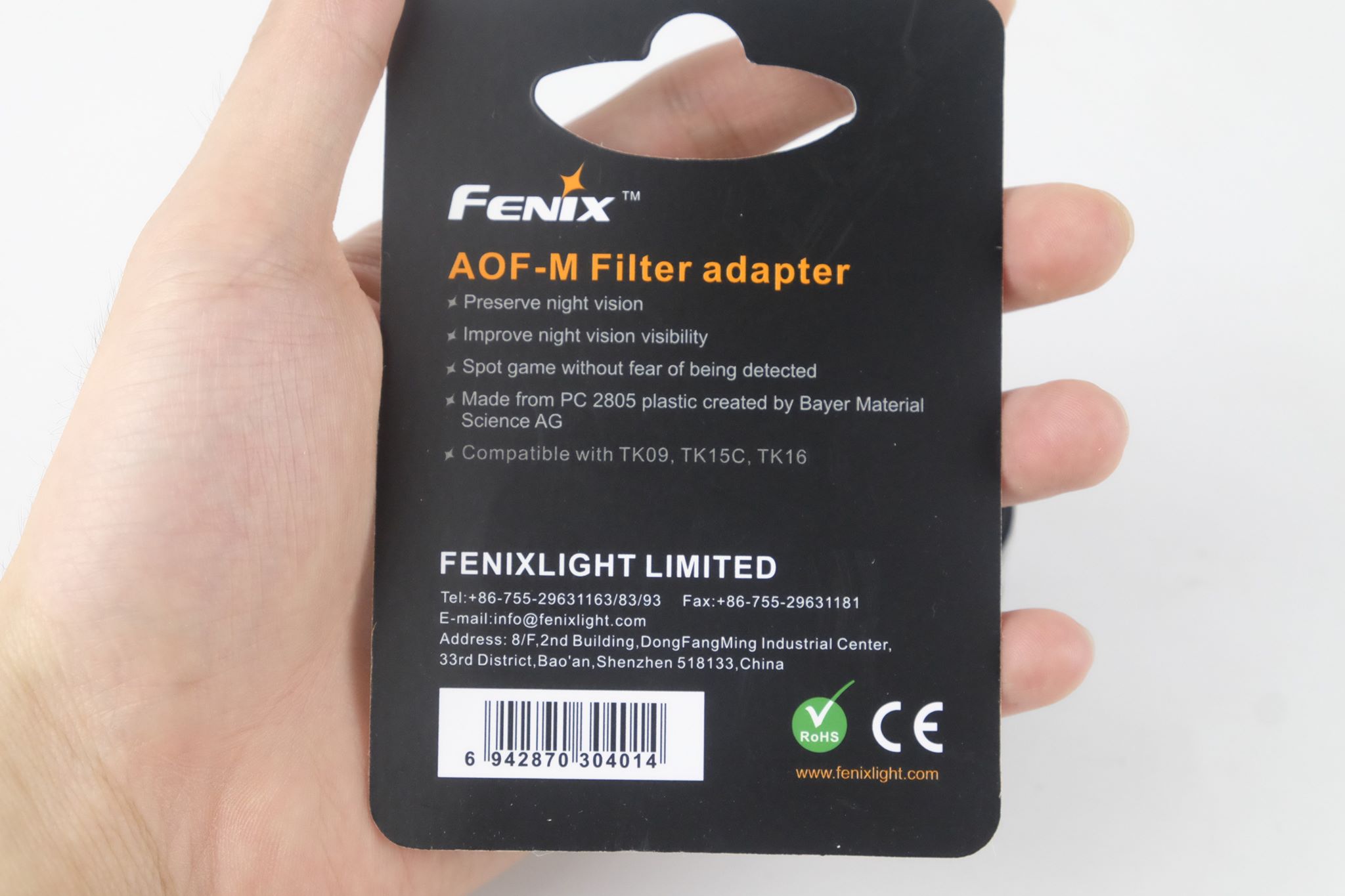 Phụ Kiện Fenix - AOF-M - Lọc Sáng Màu Đỏ (dành cho dòng đèn TK09, TK15C, TK16)