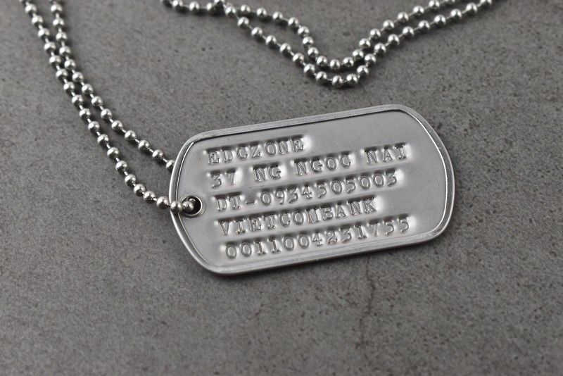 Thẻ DogTag - (01) Thẻ TRƠN MỜ MATTE (Không kèm Dây bi)