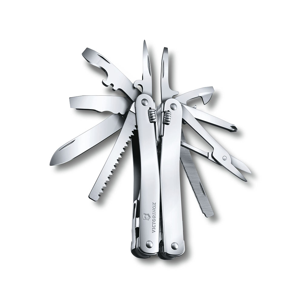 Victorinox - Swisstool Spirit X (3.0224.L - Lưỡi cắt lớn vát nhọn - Bao da)