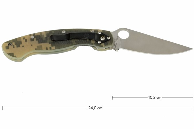 Spyderco Military cán camo lưỡi trắng