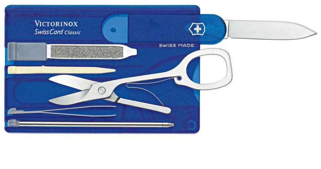 Thẻ đa năng Victorinox Swisscard Lite (Có đèn pin - Các màu)