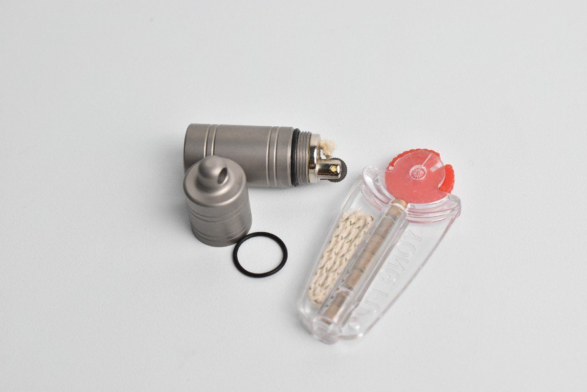 EDC - Bật lửa nhộng Titanium Lighter T37 50*15mm (kèm đá và bấc)