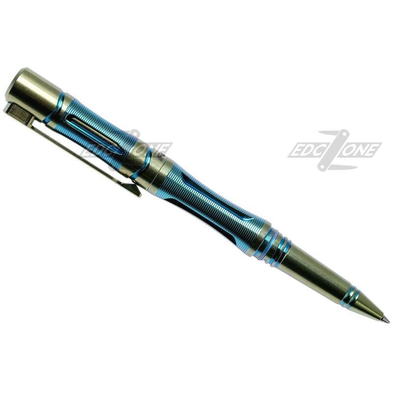 Bút Bi Fenix - T5Ti Halberd Titanium Tactical Pen (Storm Blue - Thân màu xanh lá pha nước biển - Có đầu phá kính)