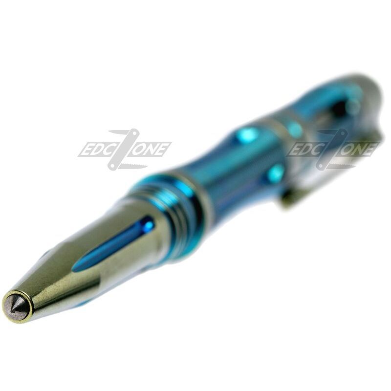 Bút Bi Fenix - T5Ti Halberd Titanium Tactical Pen (Storm Blue - Thân màu xanh lá pha nước biển - Có đầu phá kính)