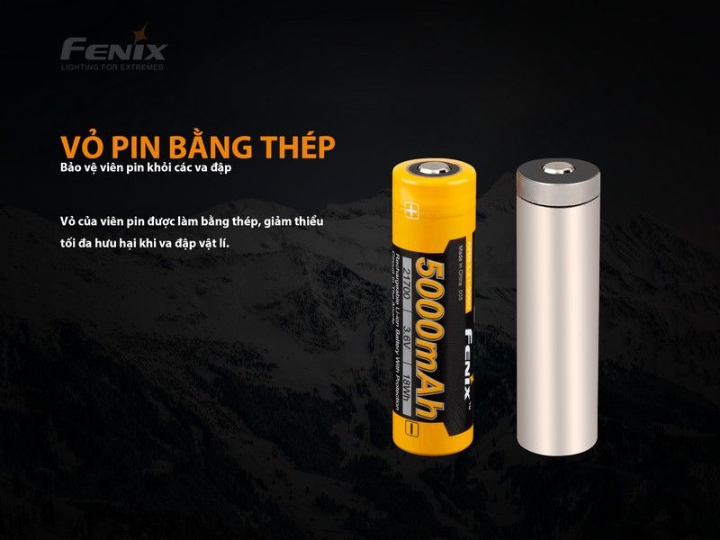 (01 viên) Pin sạc Fenix 21700 - ARB - L21-5000 - 5000 mAh