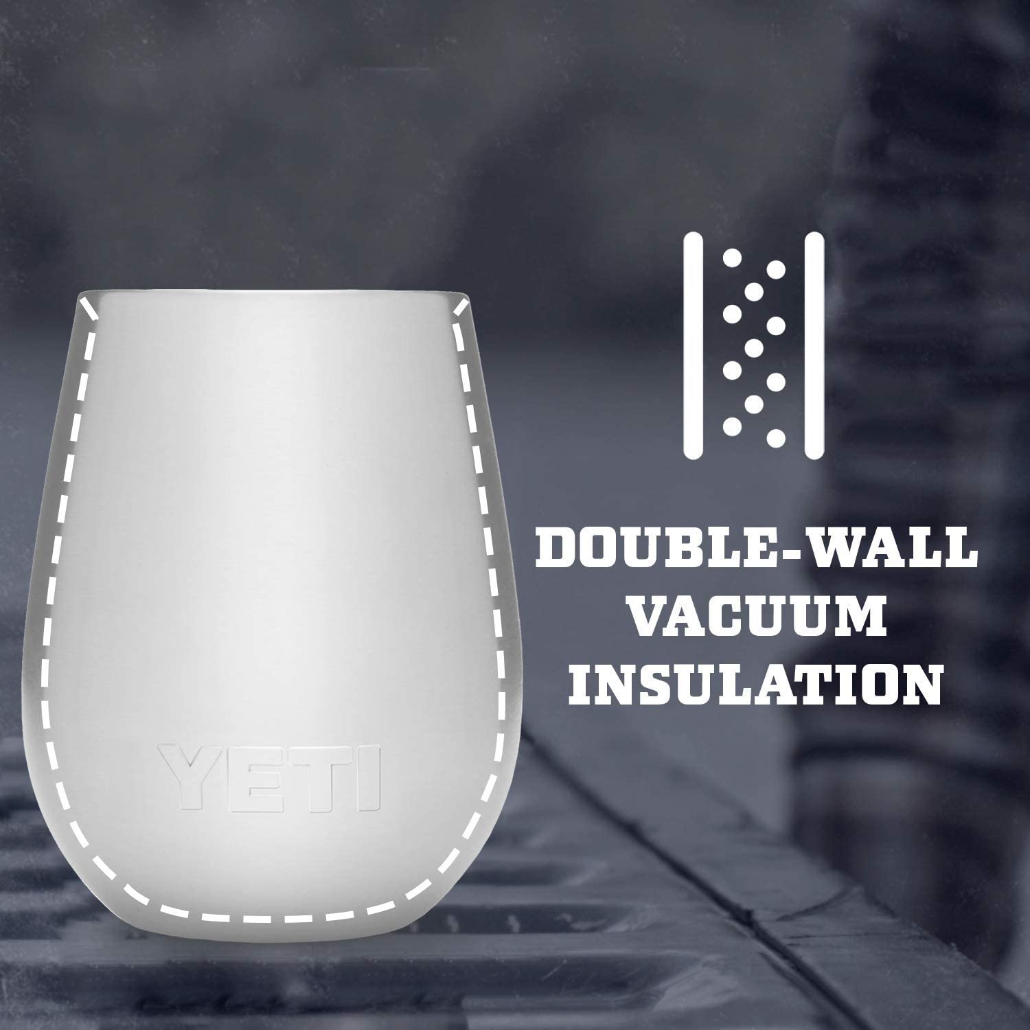 Cốc giữ nhiệt Yeti nắp nam châm Rambler Wine Tumbler 10oz | 300ml (màu White)