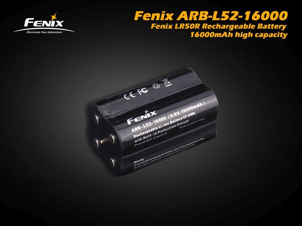 (01 viên) Pin sạc Fenix - ARB - L52 - 16000mAh (dành cho đèn LR50R)