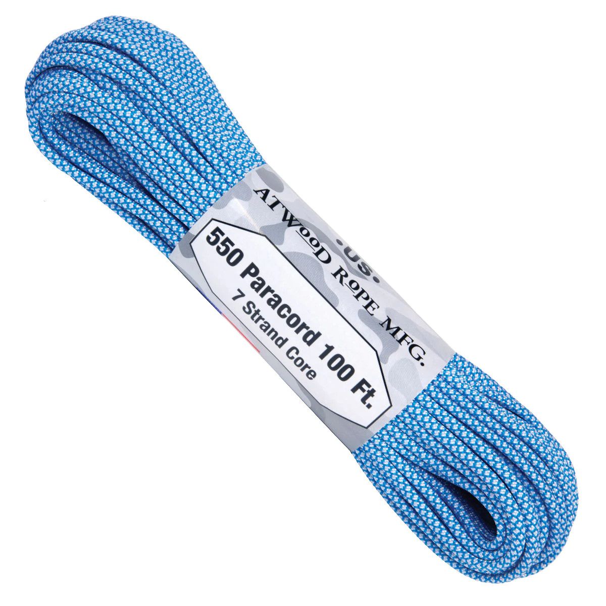 Atwood Rope - Dây Paracord 550lbs cuộn 30m màu Blue and White diamond