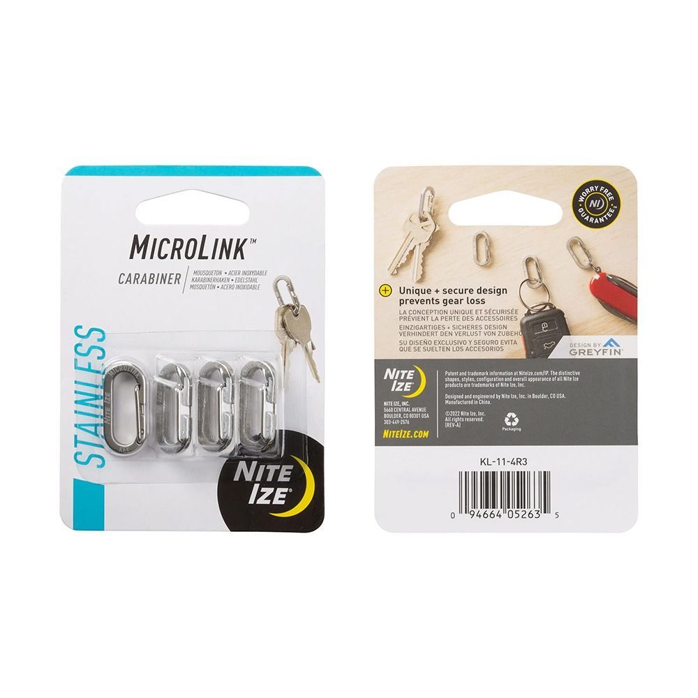 Nite Ize - Móc khóa KL-11-4R3 - MicroLink Carbiner pack 4