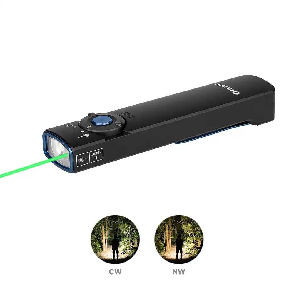 Đèn pin OLIGHT Arkfeld Flat Flashlight with Green Laser & White Light