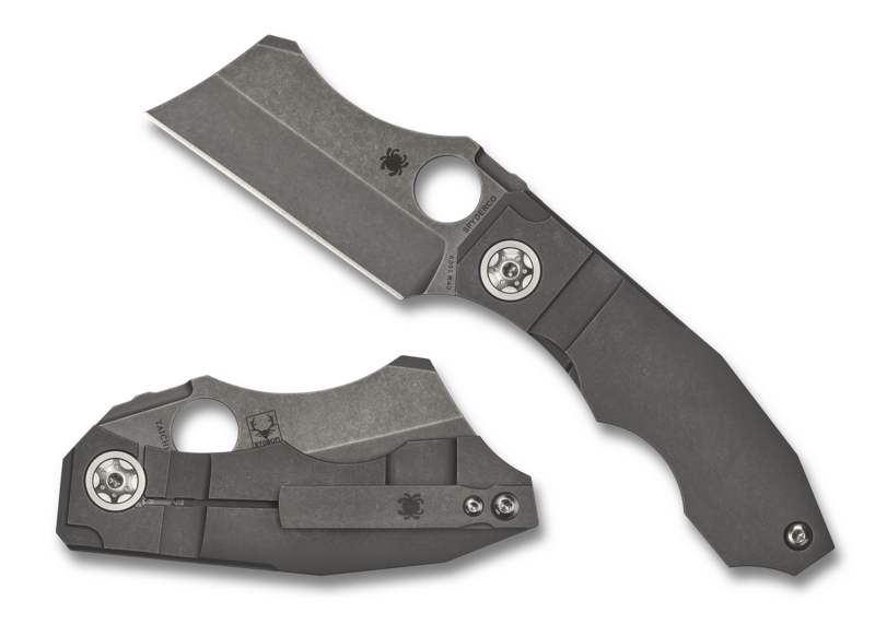 Spyderco Stovepipe cán Titanium siêu thép CPM-20CV