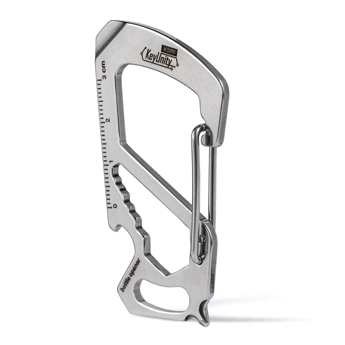 KeyUnity - KS00 Stainless Steel Carabiner Clip with Bottle Opener