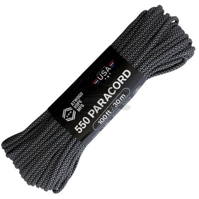 Atwood Rope - Dây Paracord 550lbs cuộn 30m màu Diamond Black/Grey