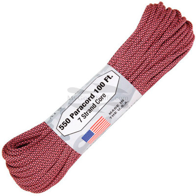 Atwood Rope - Dây Paracord 550lbs cuộn 30m màu Diamond Black/Pink