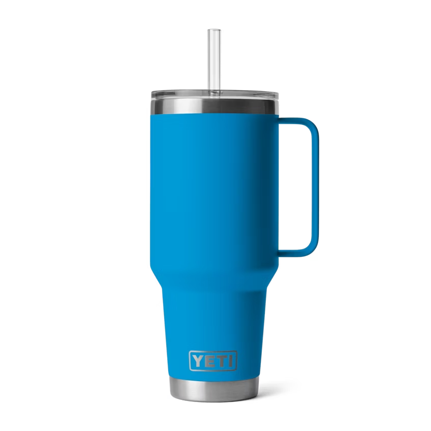 Ca Giữ Nhiệt Yeti Nắp Ống Hút Rambler Straw Mug 42oz |1.2L (màu Big Wave Blue)