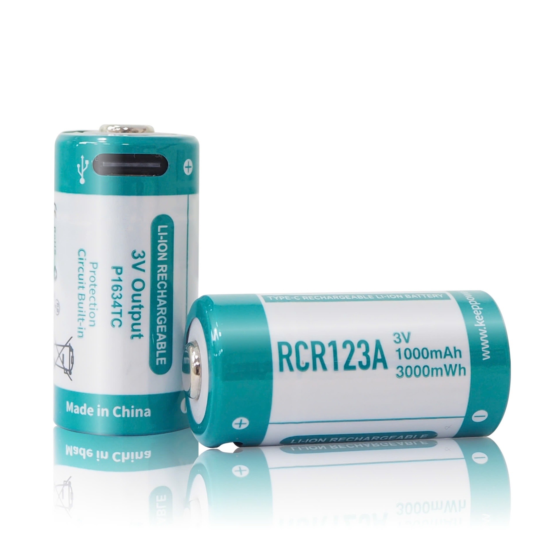 (01 viên) Pin sạc KeepPower 16340 (1000mAh - 3.0V), cổng Type-C (P1634TC)