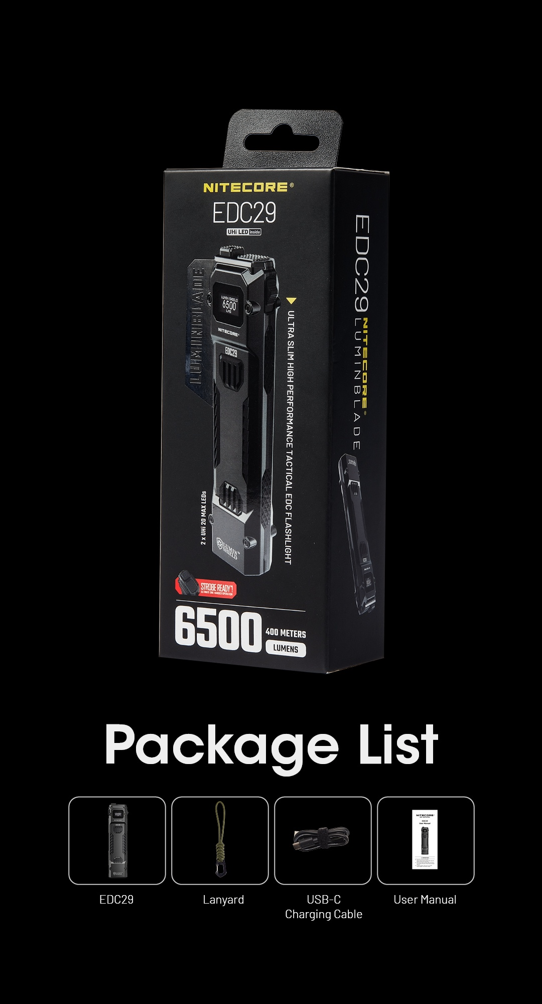 Đèn Pin NITECORE EDC29 (6500 Lumens)