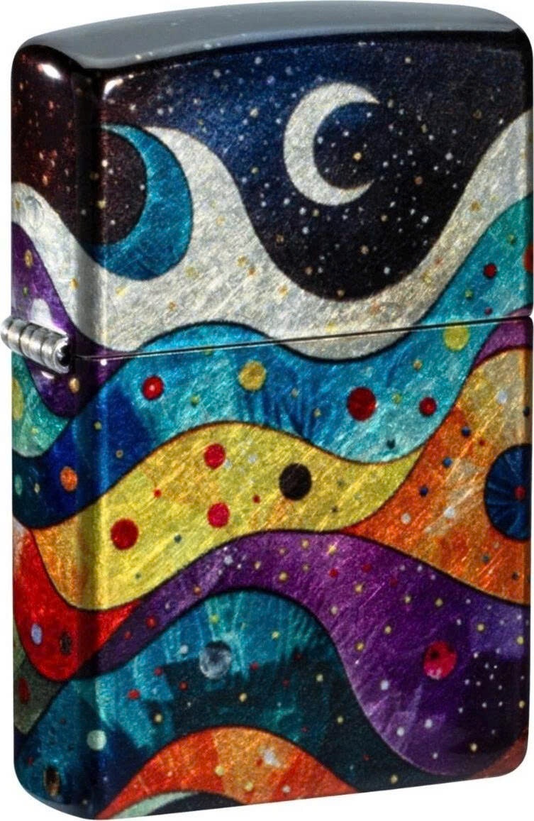 ZIPPO 46598 Space Fusion Design, 540 Tumbled Chrome Finish Lighter