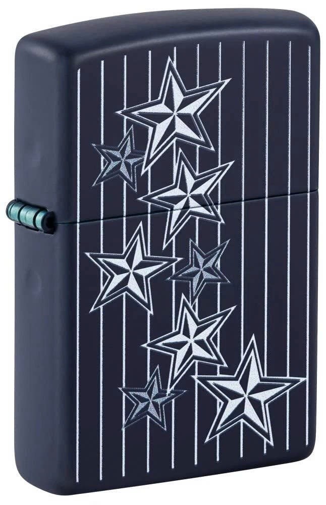 ZIPPO 48188 USA Stars, Navy Matte Finish Lighter