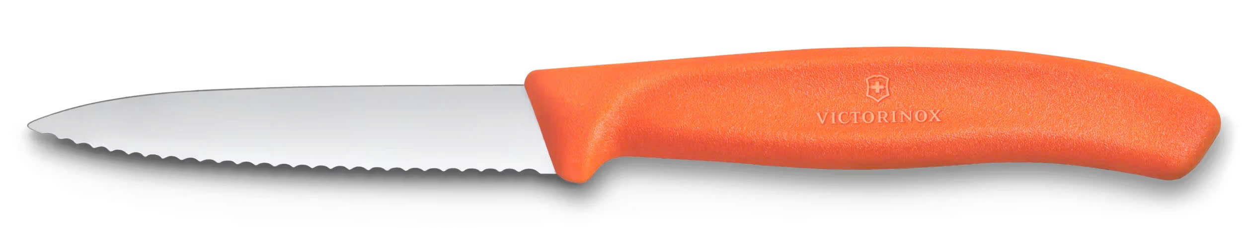 Victorinox - Dao bếp Paring Knives 6.7639.C1 màu cam (wavy edge - lưỡi răng cưa, 8cm) Mẫu Mới