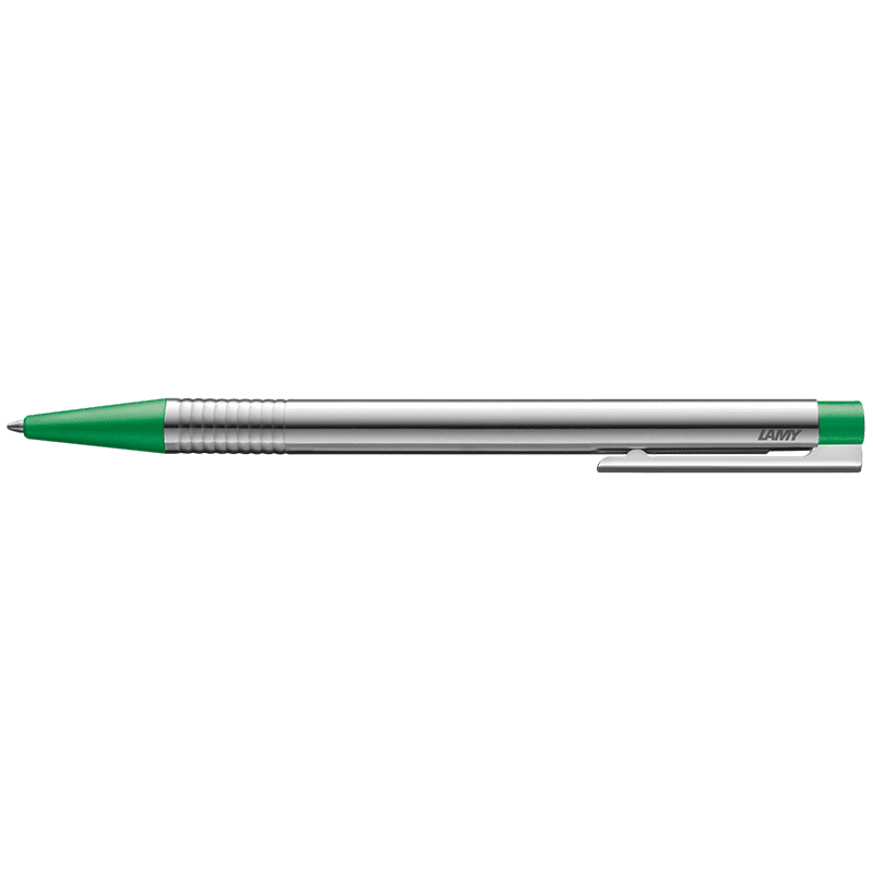 Bút Bi - Lamy Logo - Green (thân thép bóng viền xanh lá)