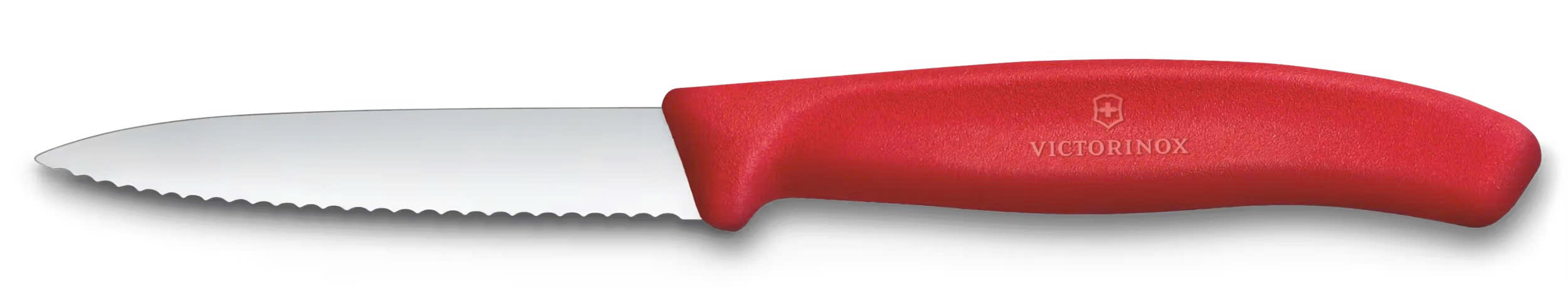 Victorinox - Dao bếp Paring Knives 6.7631.C1 màu đỏ (wavy edge - lưỡi răng cưa, 8cm) Mẫu Mới