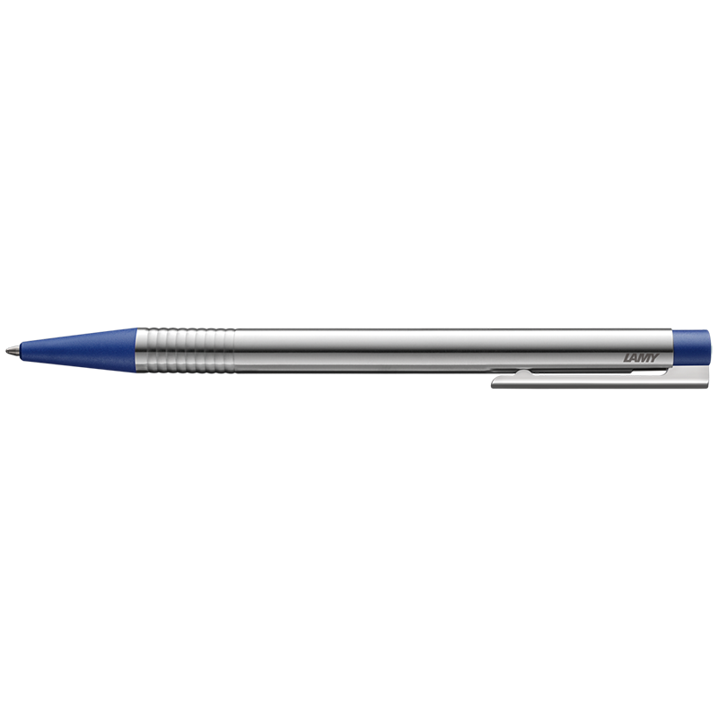 Bút bi - Lamy Logo - Blue( Thân thép bóng viền xanh)