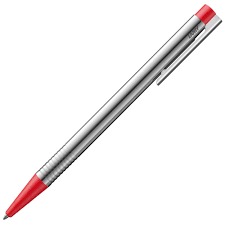 Bút bi - Lamy Logo - Red (thân thép bóng viền đỏ)