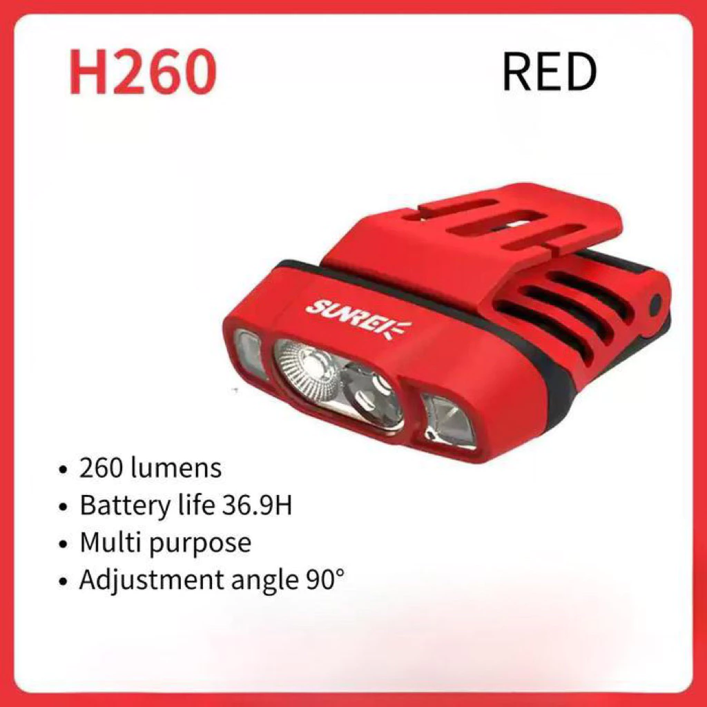 Đèn pin câu cá SUNREI H260 (260 Lumens) - màu đỏ