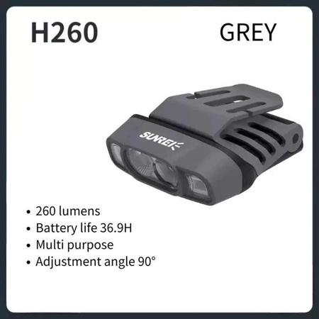 Đèn pin câu cá SUNREI H260 (260 Lumens) - màu xám
