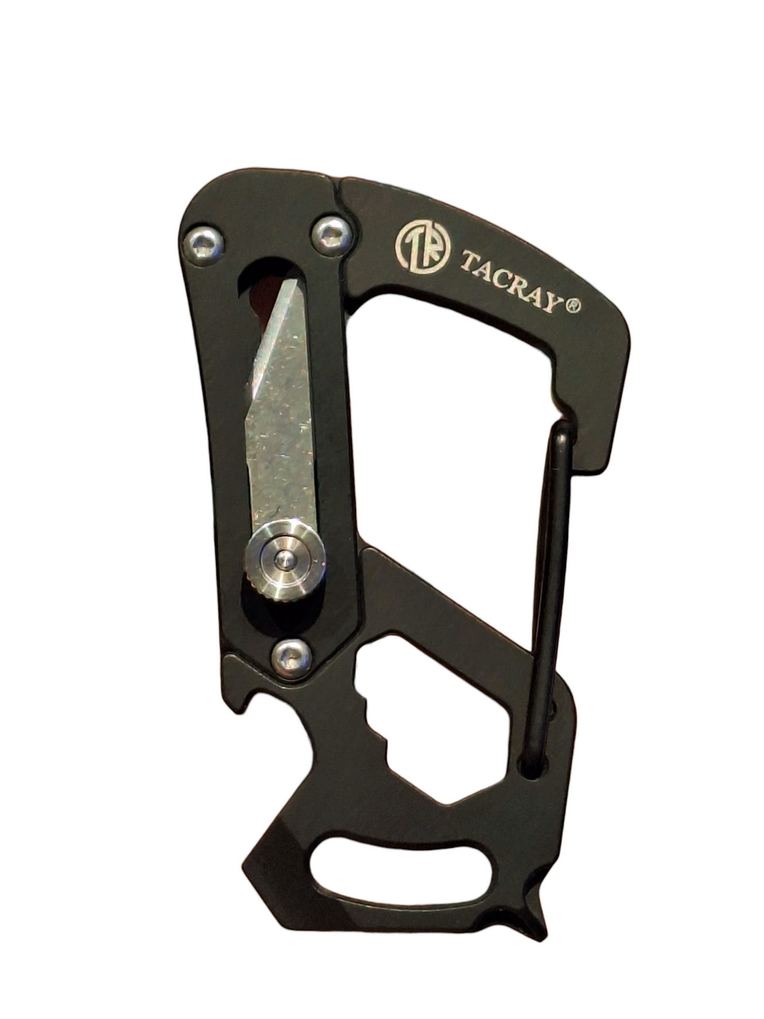 MÓC KHÓA TITANIUM TACRAY ĐA NĂNG KÈM LƯỠI RỌC GIẤY (MGD1802)- BLACK