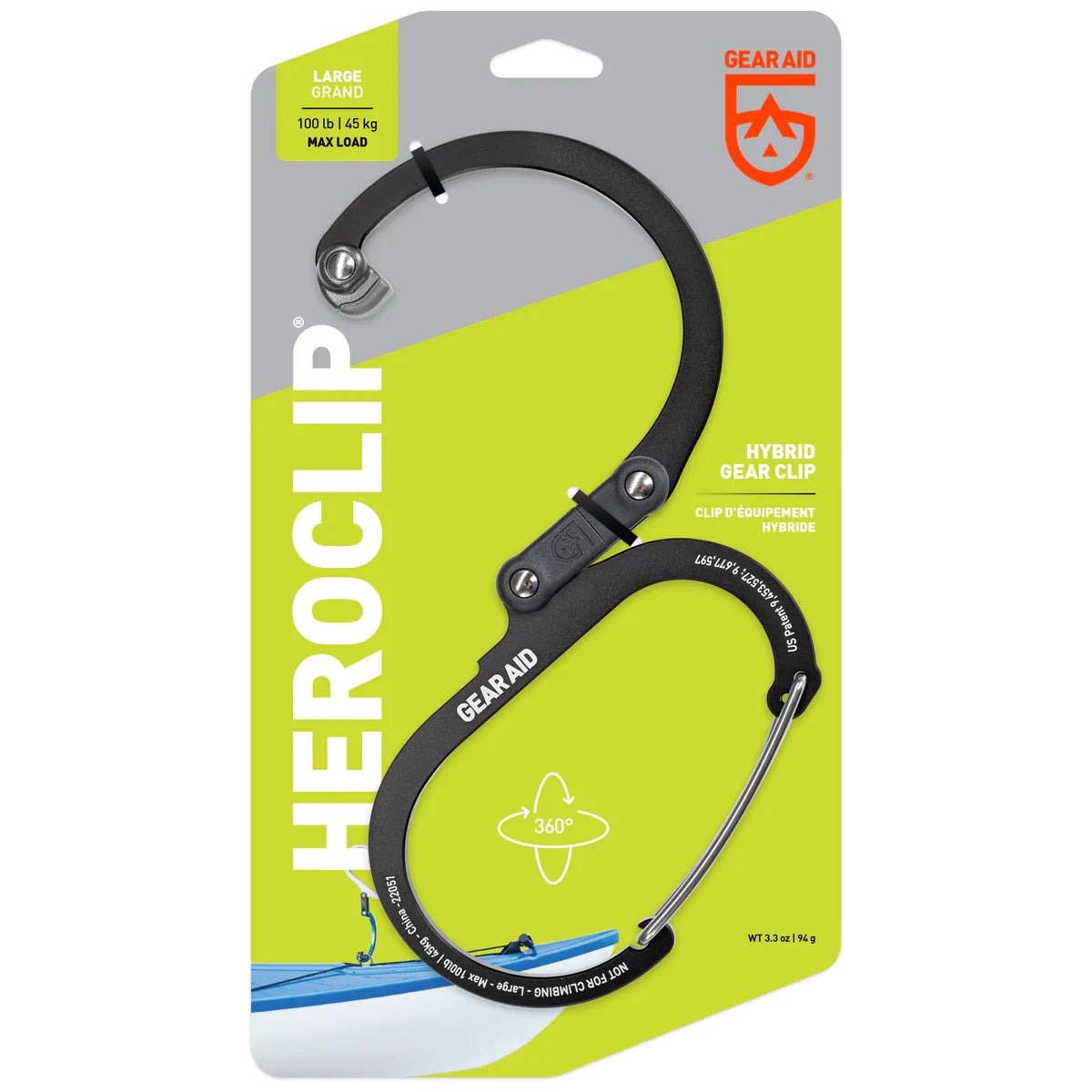 Móc treo đa năng Heroclip Large – Màu đen (Black)