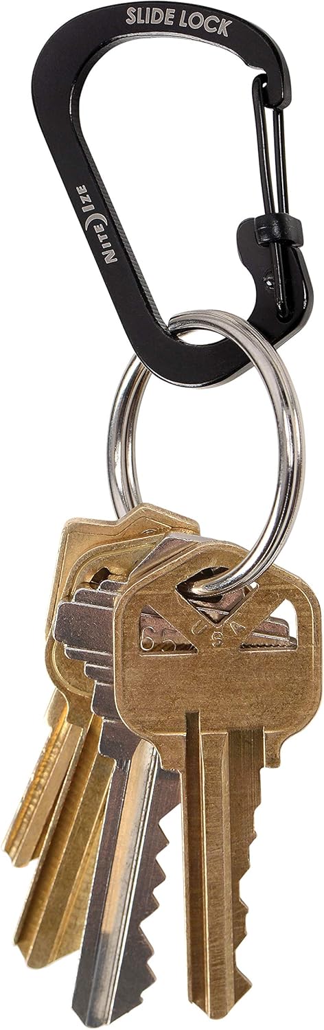 Nite Ize - Móc khóa CSL2-01-R6 - Slidelock #2 Carabiner (Thép đen Black Oxit)