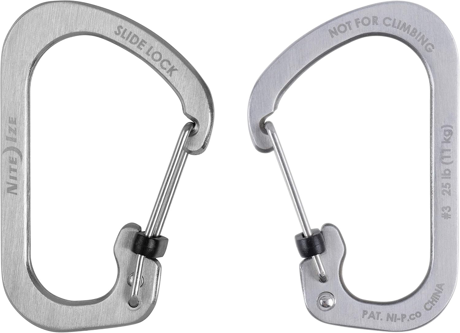 Nite Ize - Móc khóa CSL3-11-R6 - Slidelock Size #3 Carabiner (Thép không gỉ)