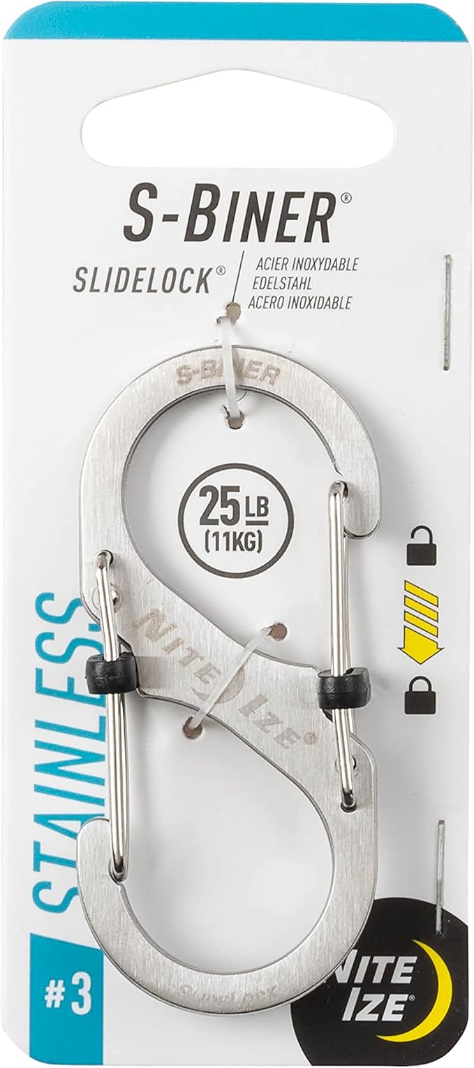 Nite Ize - Móc khóa LSB3-11-R6 - S-Biner Slidelock Size 3 (Thép không gỉ)