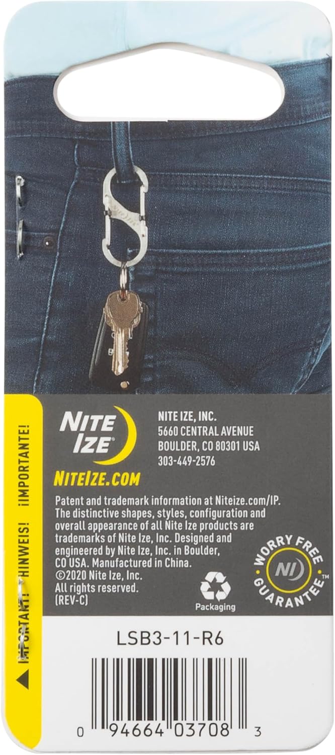 Nite Ize - Móc khóa LSB3-11-R6 - S-Biner Slidelock Size 3 (Thép không gỉ)