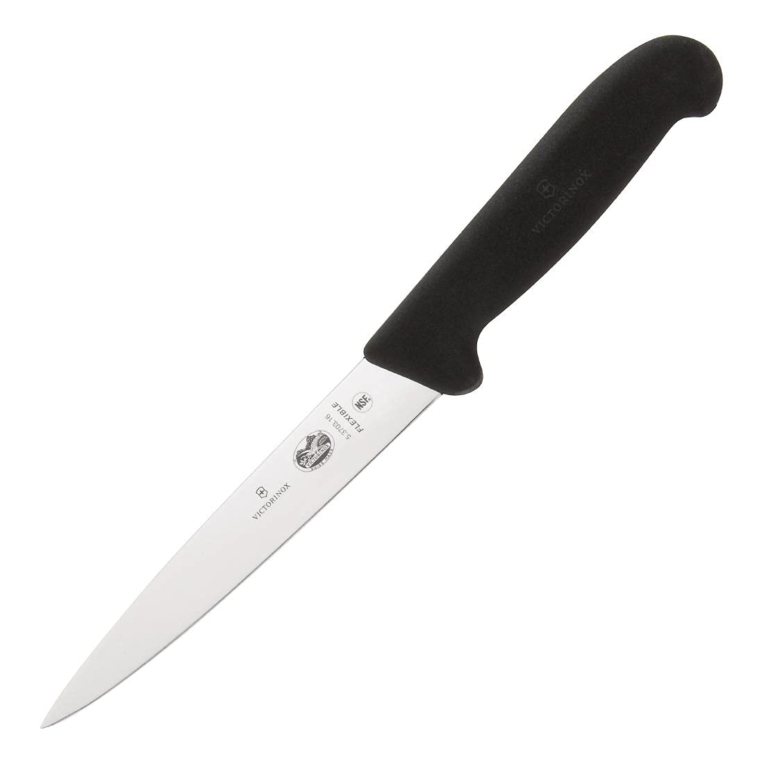 Victorinox - Dao Bếp Phi Lê Victorinox 5.3703.16 Cán Đen, Lưỡi Dài 16cm