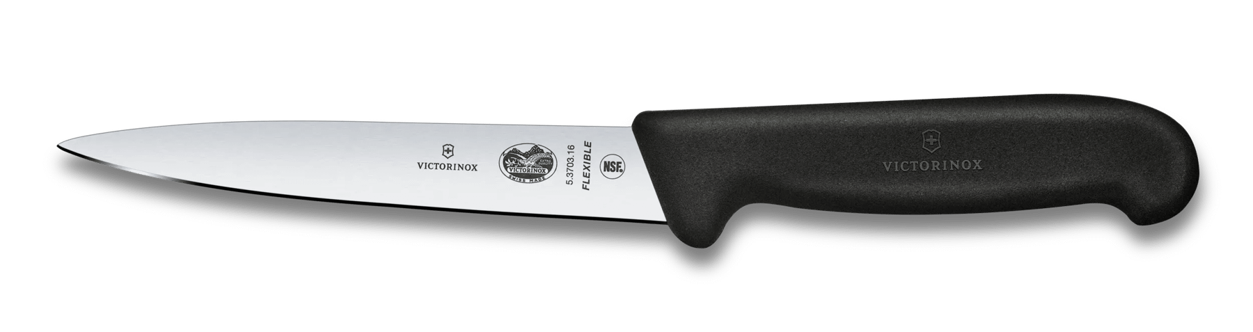 Victorinox - Dao Bếp Phi Lê Victorinox 5.3703.16 Cán Đen, Lưỡi Dài 16cm