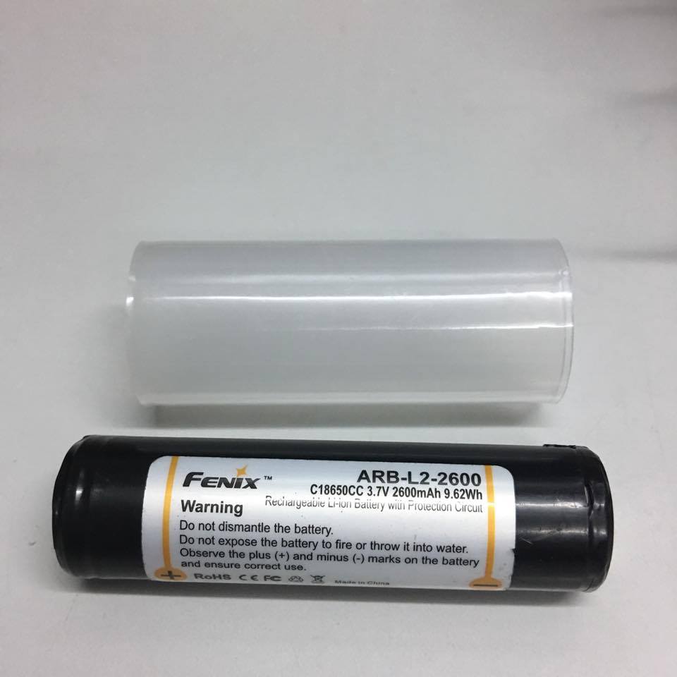 Adapter Soshine cá»¡ 26650 (dÃ¹ng 01 pin 18650 chuyá»n thÃ nh 01 pin 26650 - Nhá»±a tráº¯ng trong)