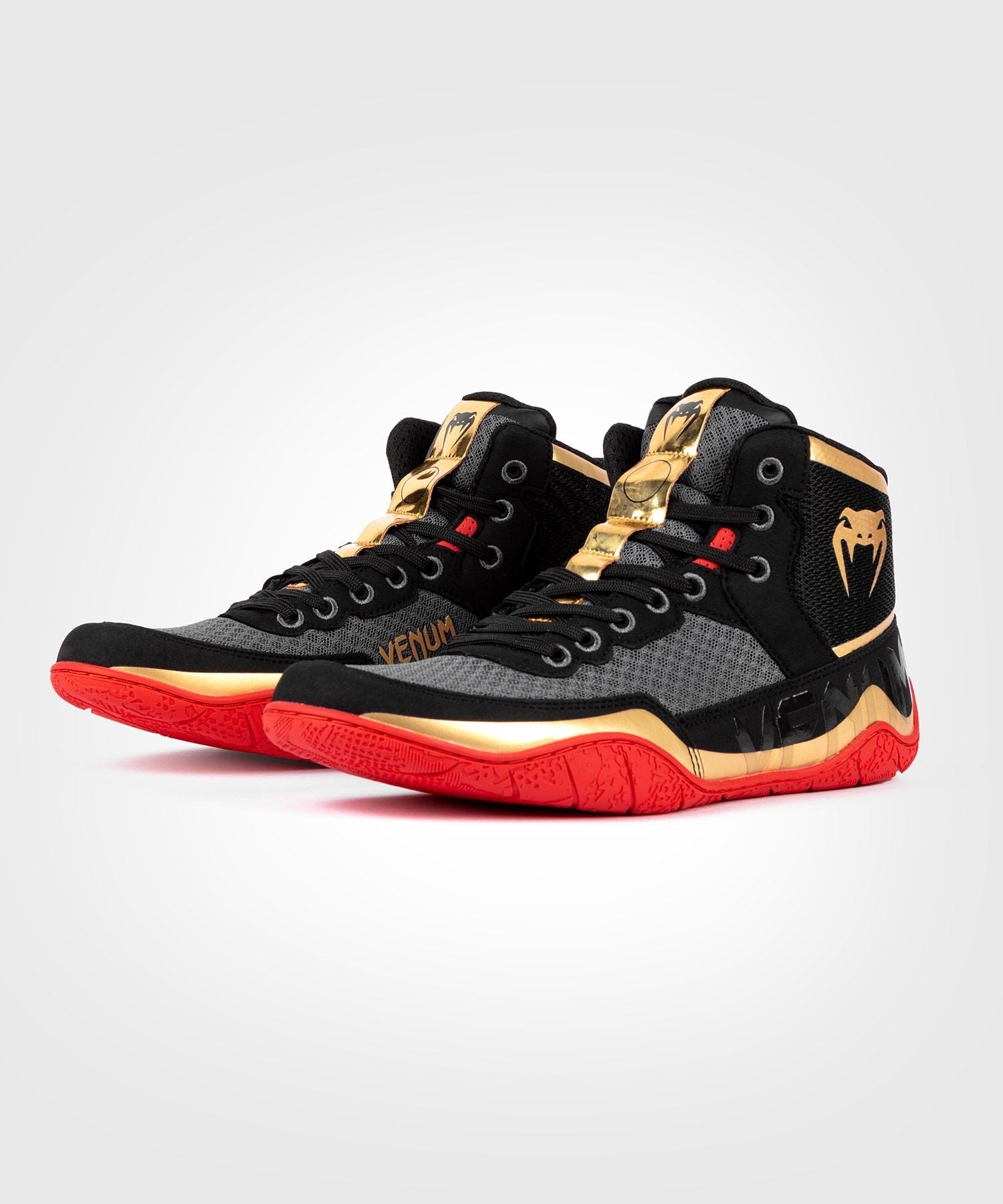 GIÀY THI ĐẤU VENUM ELITE WRESTLING SHOES - BLACK/GLOD/RED