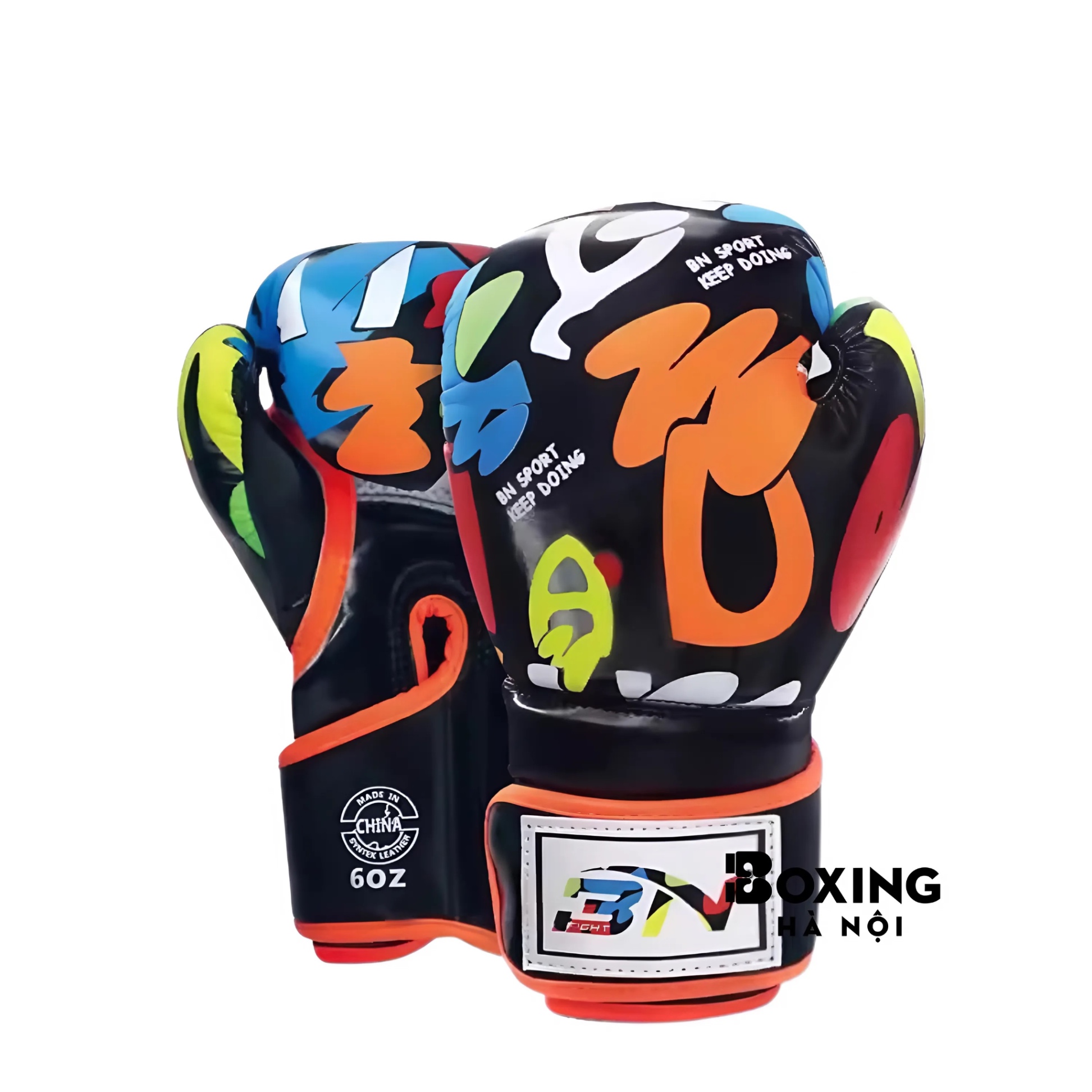 GĂNG TAY BOXING BN TRẺ EM MÀU SẮC - ĐEN