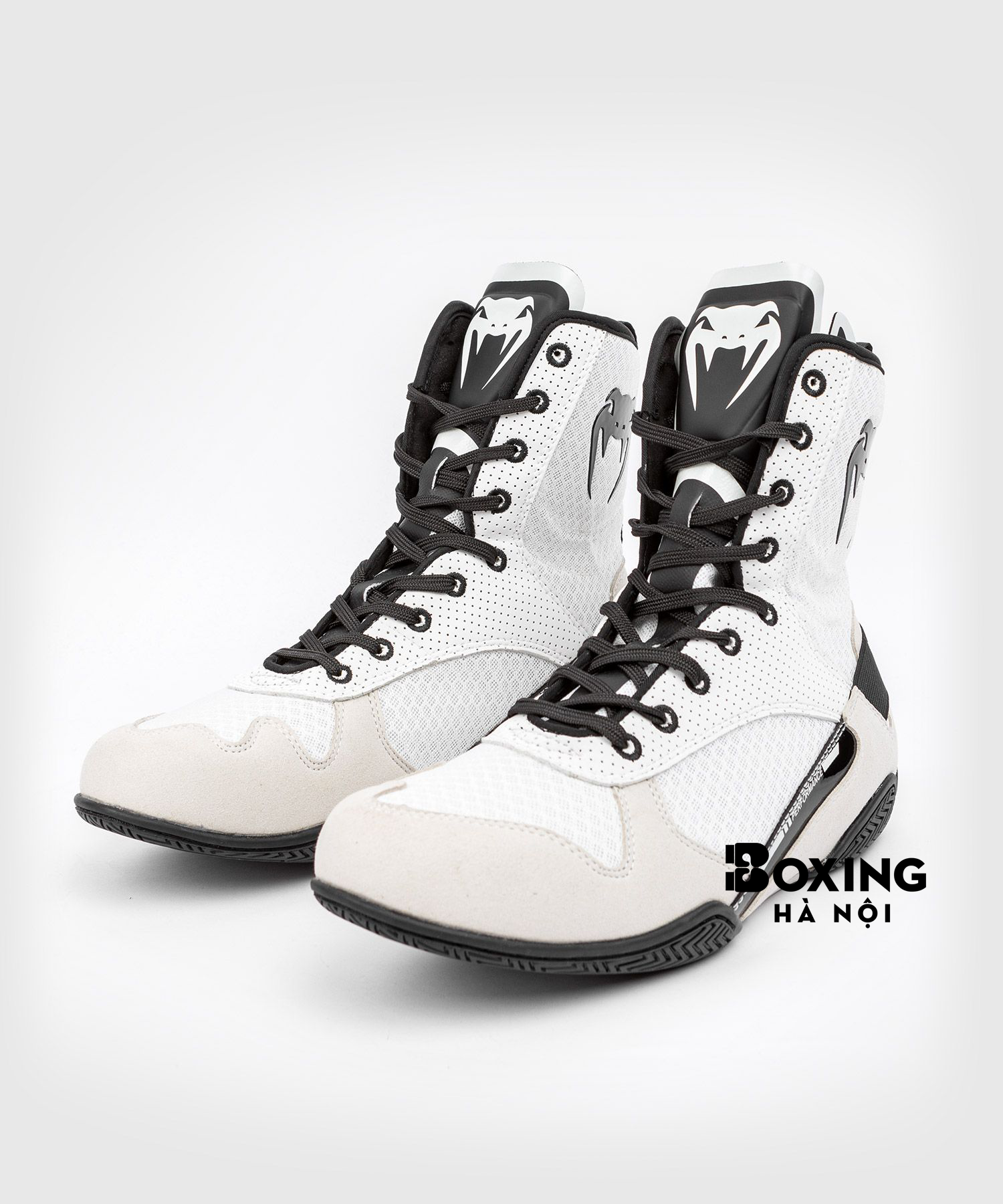 GIÀY BOXING VENUM ELITE BOXING SHOES - WHITE/BLACK