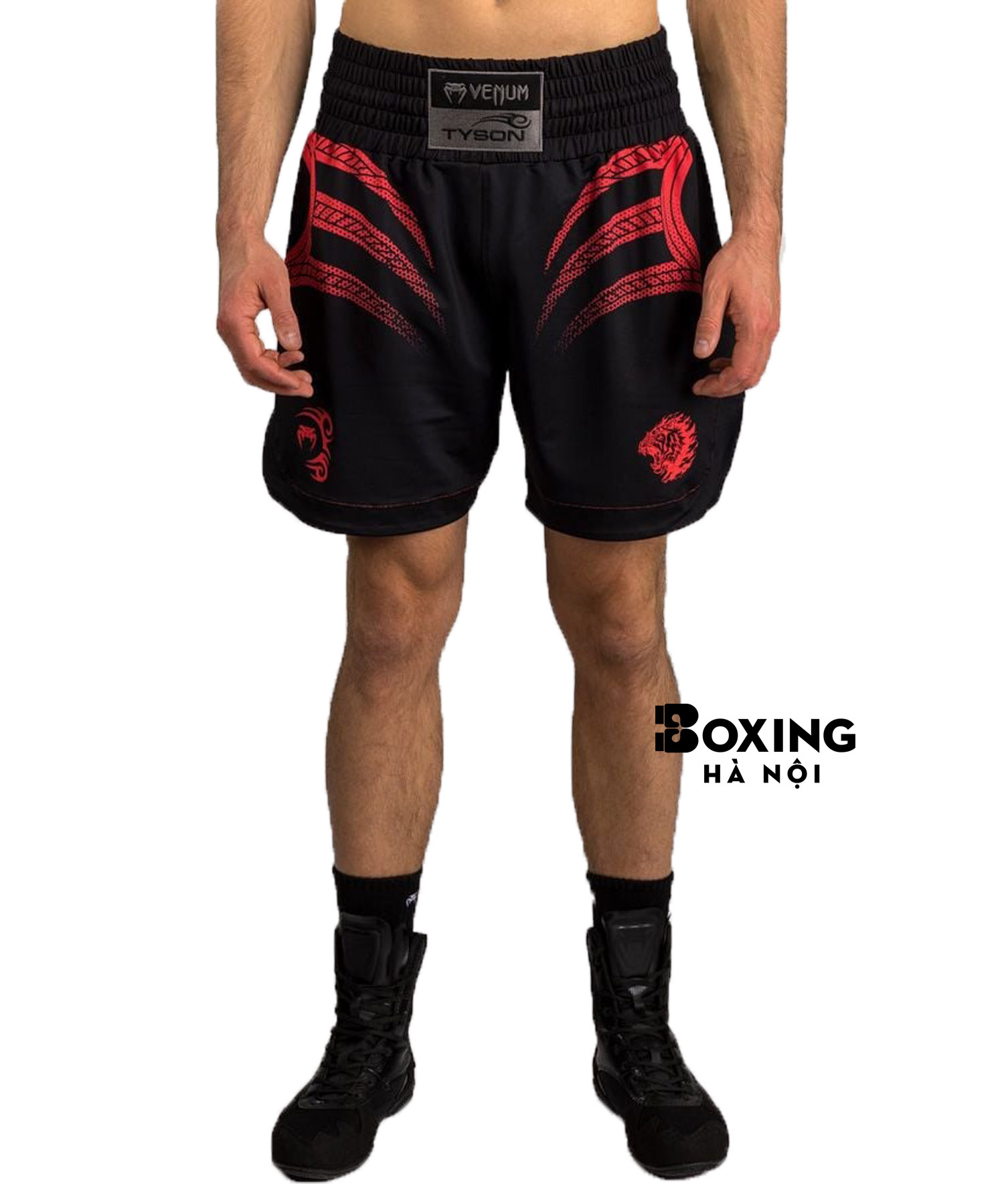 QUẦN BOXING VENUM X MIKE TYSON TIGER BOXING SHORTS - DEEP BLACK/INTENSE RED