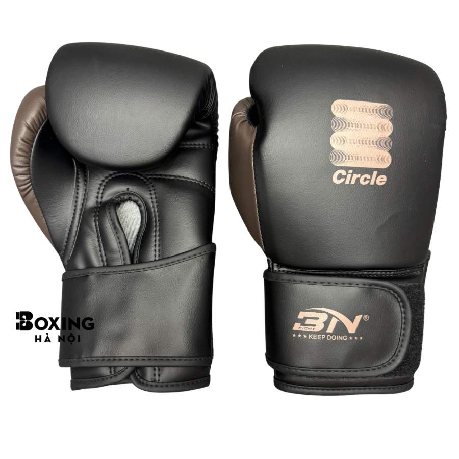 GĂNG TAY BOXING BN CIRCLE GLOVES - BLACK/BROWN