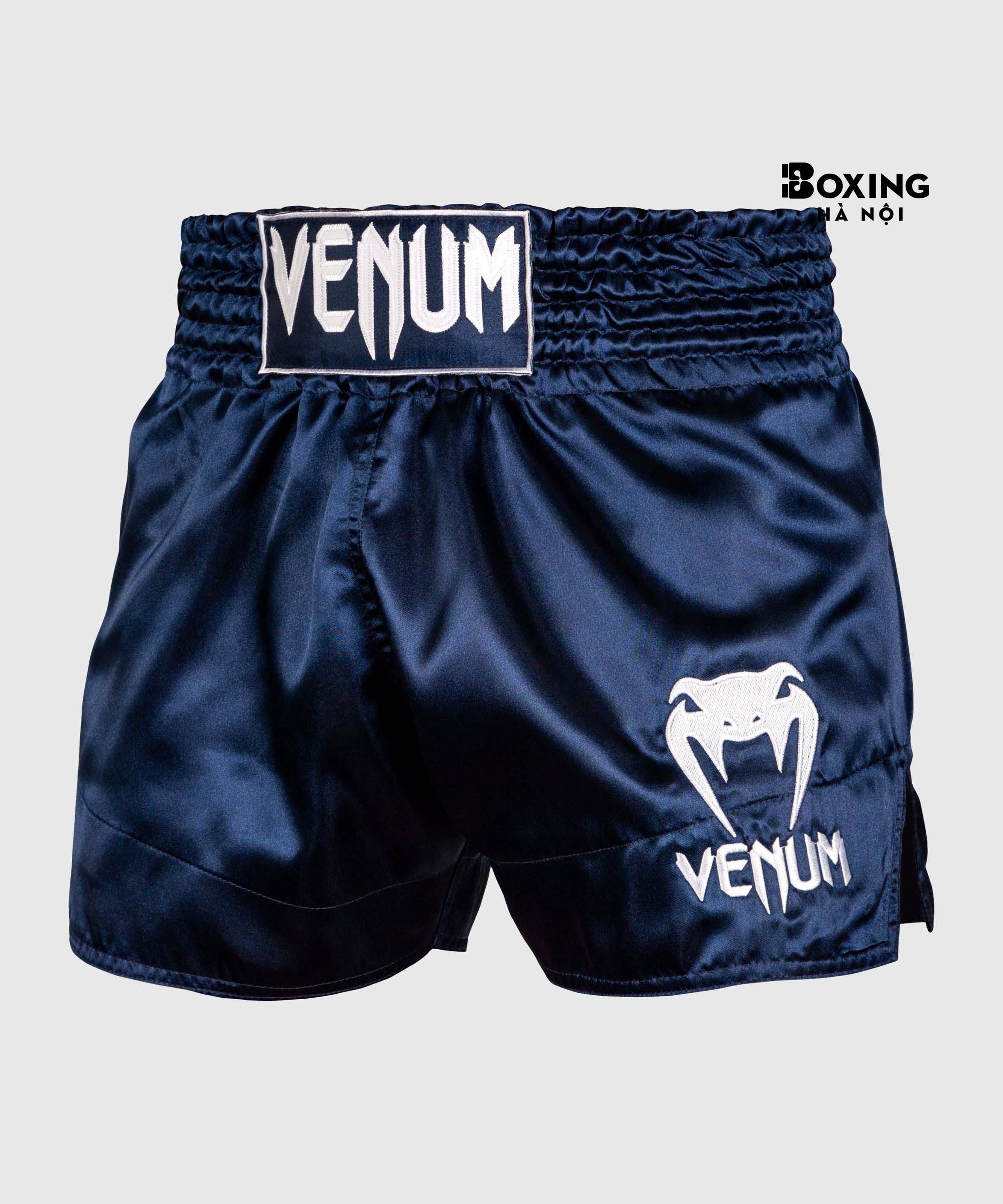 QUẦN MUAY THÁI VENUM CLASSIC - XANH NAVY / TRẮNG