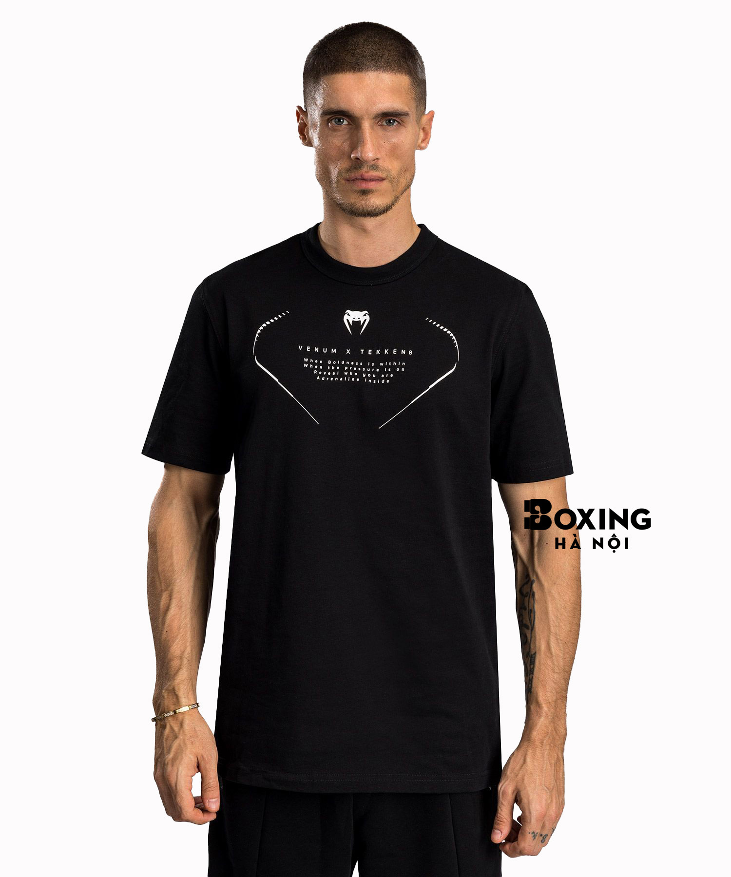 ÁO PHÔNG VENUM X TEKKEN 8 - JIN KAZAMA T-SHIRT - BLACK/BLACK/WHITE