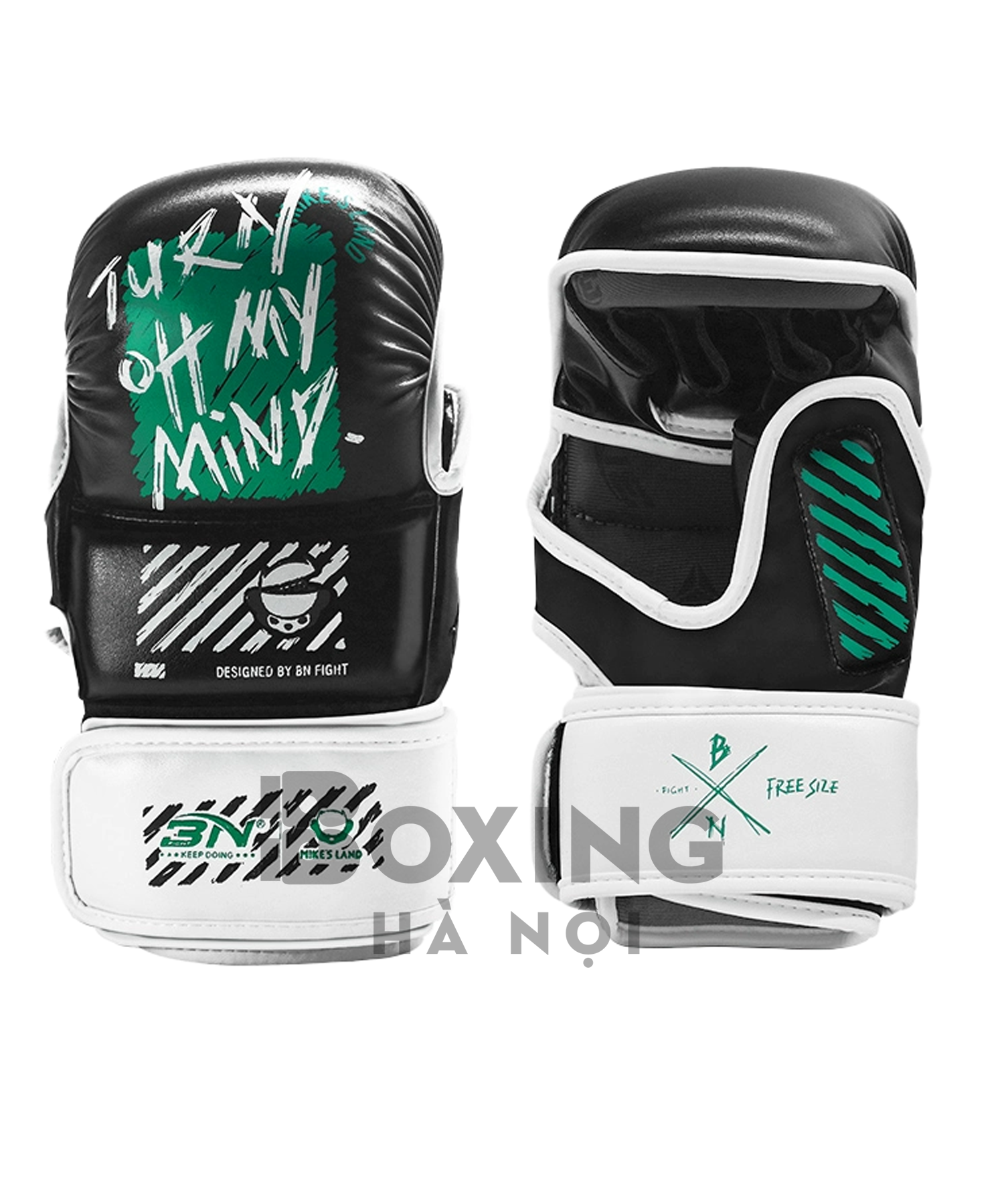 GĂNG TAY BN MIKE'S LAND SPARRING MMA GLOVES - BLACK