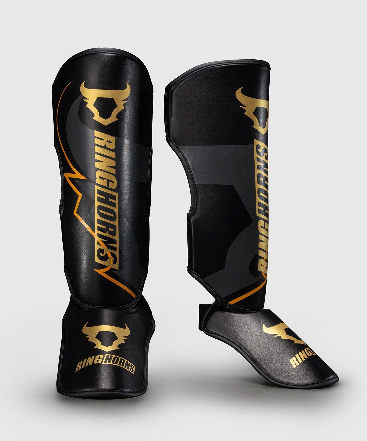 GIÁP CHÂN RINGHORNS CHARDER BY VENUM SHIN GUARDS - BLACK/GOLD