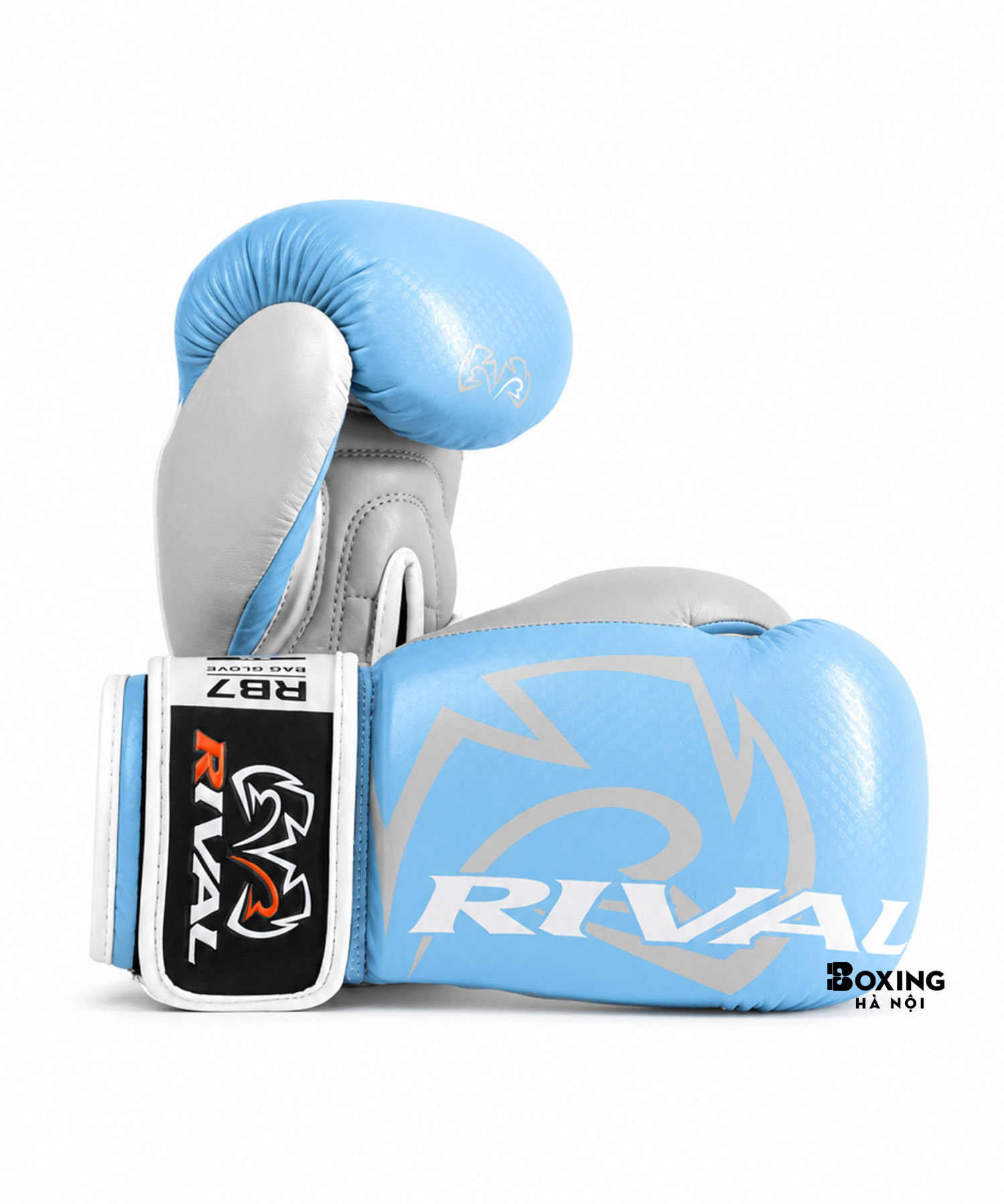 GĂNG TAY BOXING RIVAL RB7 FITNESS PLUS BAG GLOVES - BABY BLUE/GREY