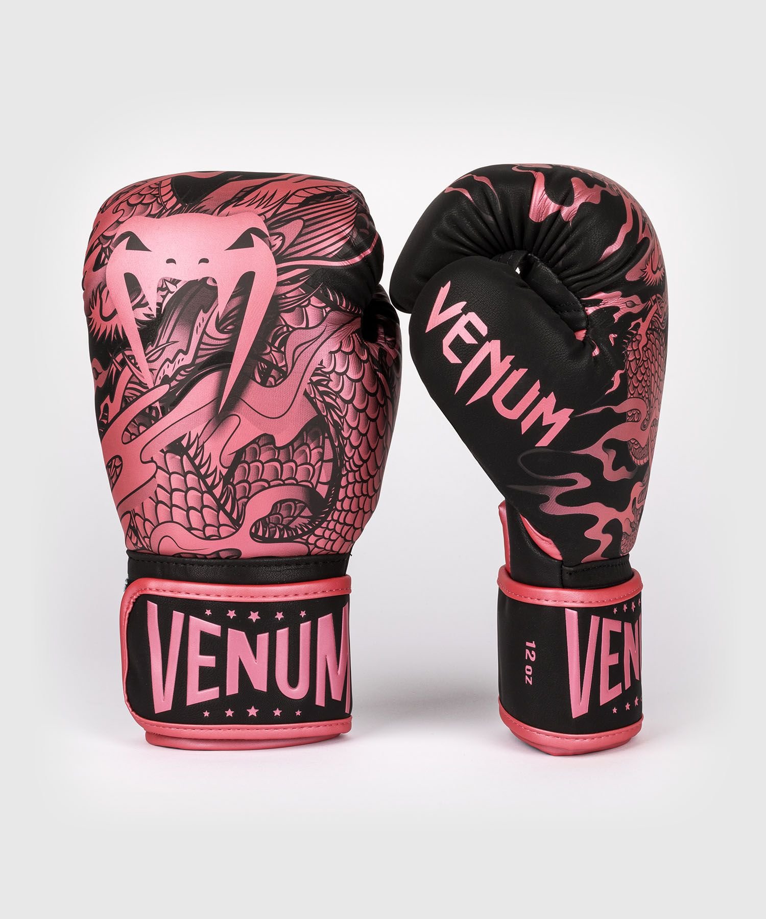 GĂNG TAY BOXING VENUM DRAGON'S FLIGHT GLOVES - BLACK/METALLIC PINK